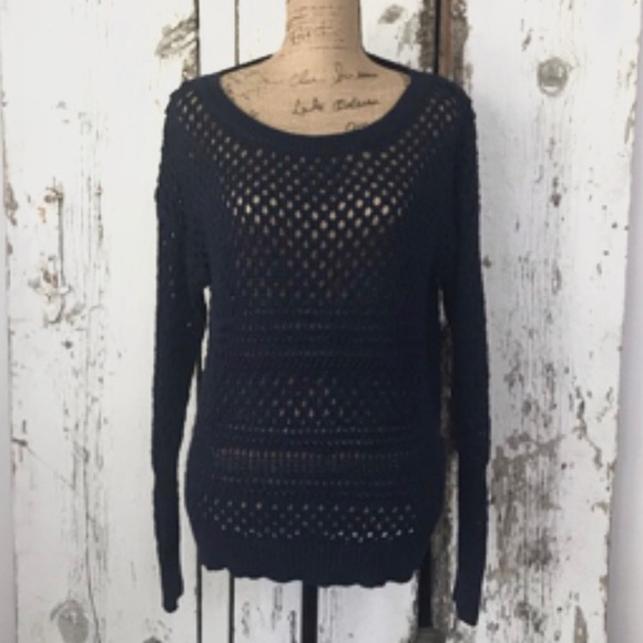 Open Knit Crochet Sweater - Picture 2 of 6